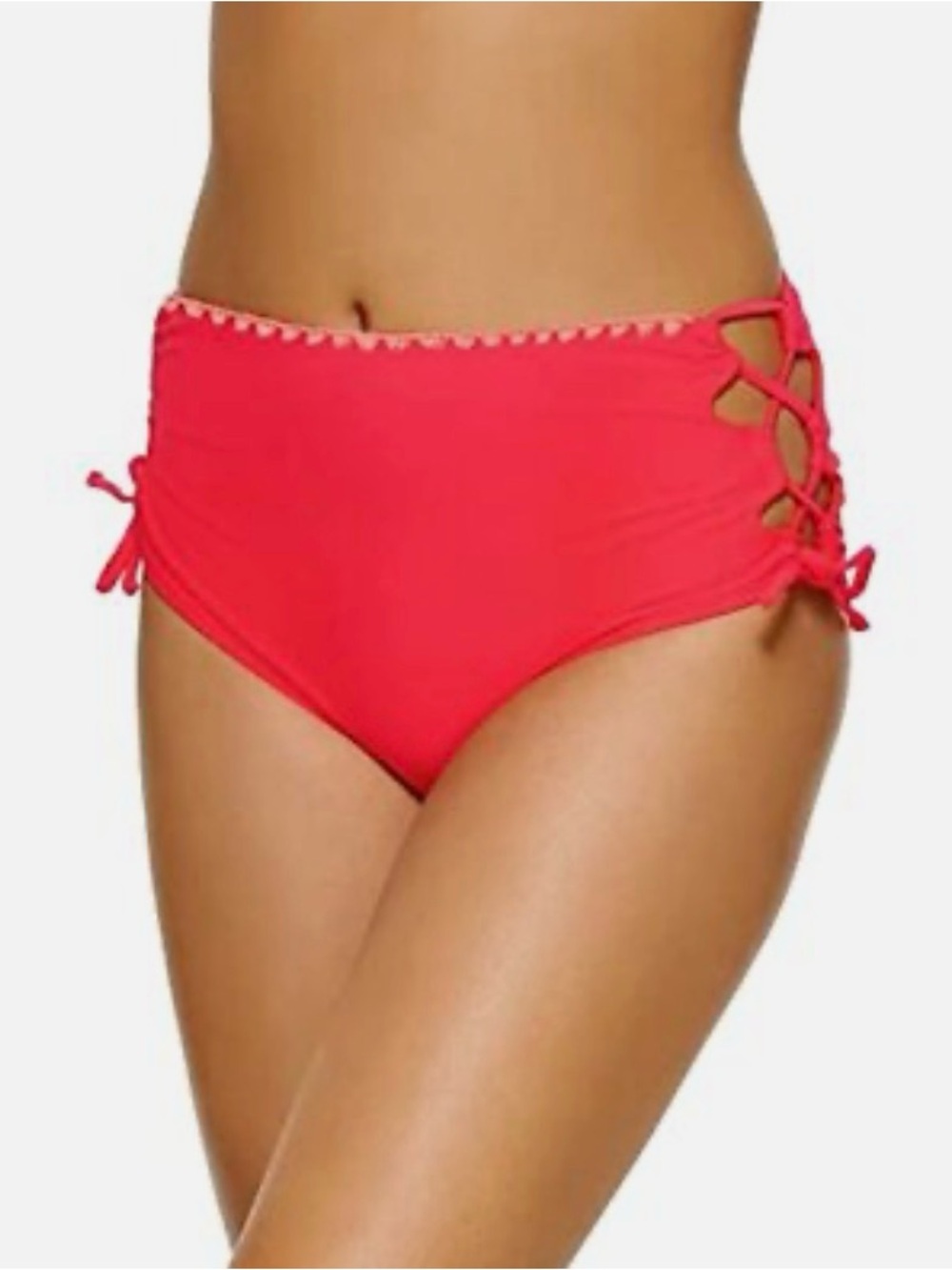 Hula Honey High-Waist Side-Lace Bikini Bottoms